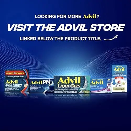 Advil PM Liqui-Gels Pain Reliever and Nighttime Sleep Aid, Pain Medicine with Ibuprofen for Pain Relief and Diphenhydramine HCL for a Sleep Aid - 2x80 Liquid Filled Capsules - Maple Wellness Supplements