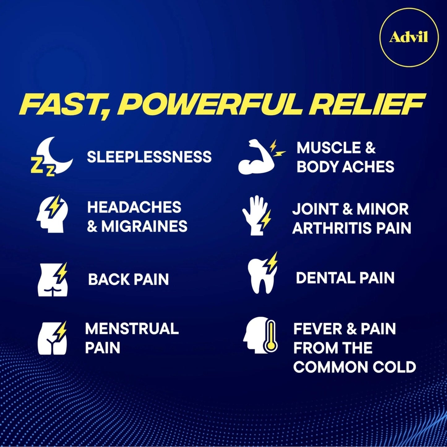 Advil PM Liqui-Gels Pain Reliever and Nighttime Sleep Aid, Pain Medicine with Ibuprofen for Pain Relief and Diphenhydramine HCL for a Sleep Aid - 40 Liquid Filled Capsules - Back to College - Maple Wellness Supplements