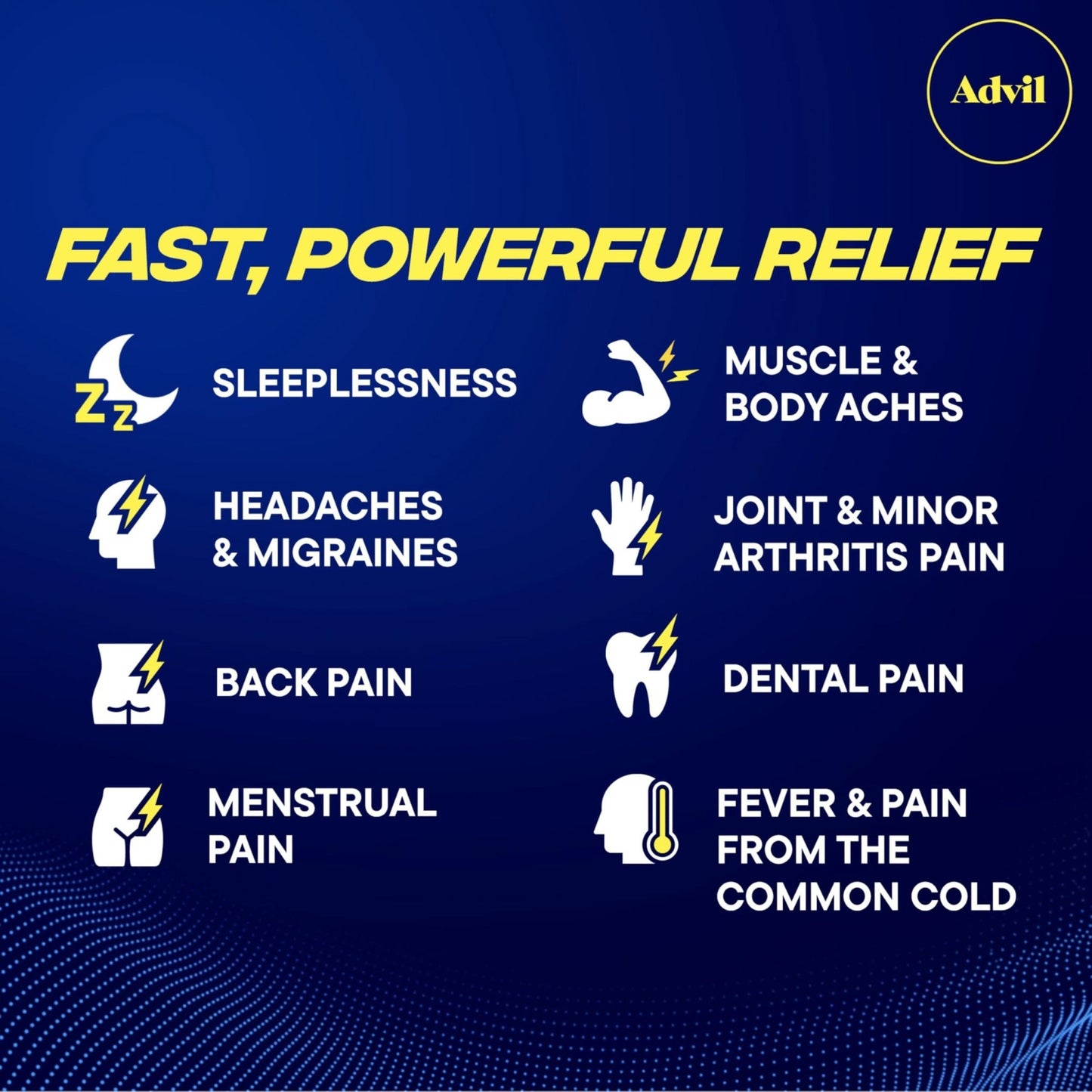 Advil PM Pain Reliever and Nighttime Sleep Aid, Ibuprofen for Pain Relief and Diphenhydramine Citrate for a Sleep Aid - 120 Coated Caplets and Pain Reliever and Fever Reducer, 10 Count Tablets - Maple Wellness Supplements