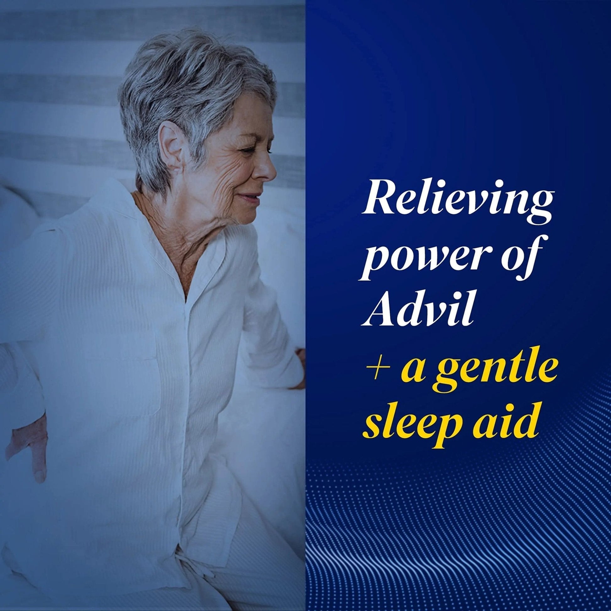 Advil PM Pain Reliever and Nighttime Sleep Aid, Pain Medicine with Ibuprofen for Pain Relief and Diphenhydramine Citrate for a Sleep Aid - 40 Coated Caplets - Maple Wellness Supplements