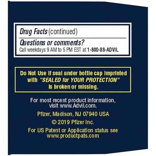 Advil PM Pain Reliever and Nighttime Sleep Aid, Pain Medicine with Ibuprofen for Pain Relief and Diphenhydramine Citrate for a Sleep Aid - 80 Coated Caplets - Maple Wellness Supplements