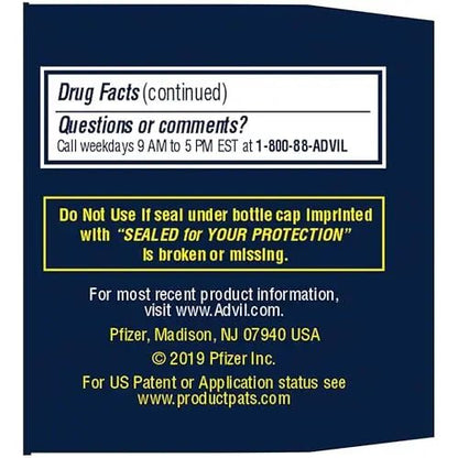 Advil PM Pain Reliever and Nighttime Sleep Aid, Pain Medicine with Ibuprofen for Pain Relief and Diphenhydramine Citrate for a Sleep Aid - 80 Coated Caplets - Maple Wellness Supplements
