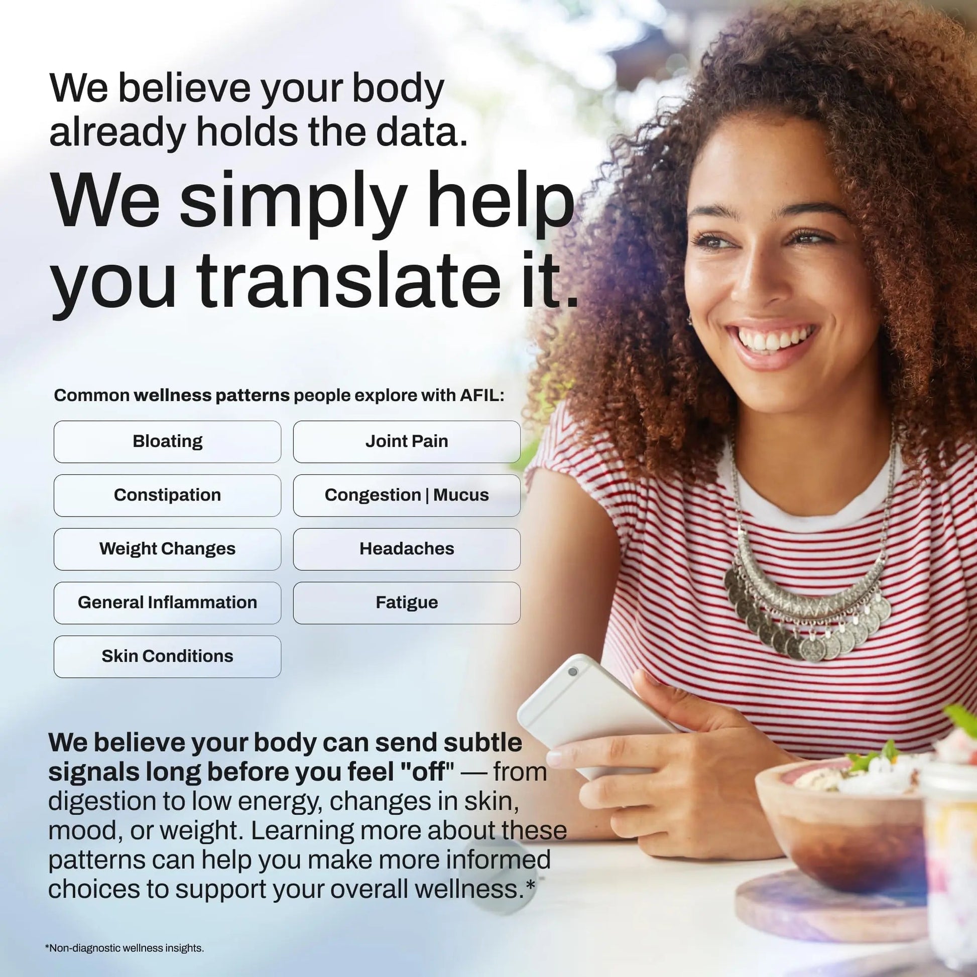 AFIL 1000+ Foods, Drinks, Vitamins, Gut, At-Home Wellness Test Kit, Trusted Hair Analysis for Adults & Kids, At-Home Health Non-Invasive, Gluten, Dairy Health Wellness Indicators - Maple Wellness Supplements
