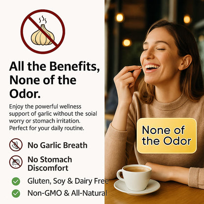 Aged Garlic Extract – 300 Count Odorless Garlic Supplement for Heart & Immune Support – Non-GMO, All-Natural Softgels, 2-Year Matured for Antioxidant Wellness (1) - Maple Wellness Supplements