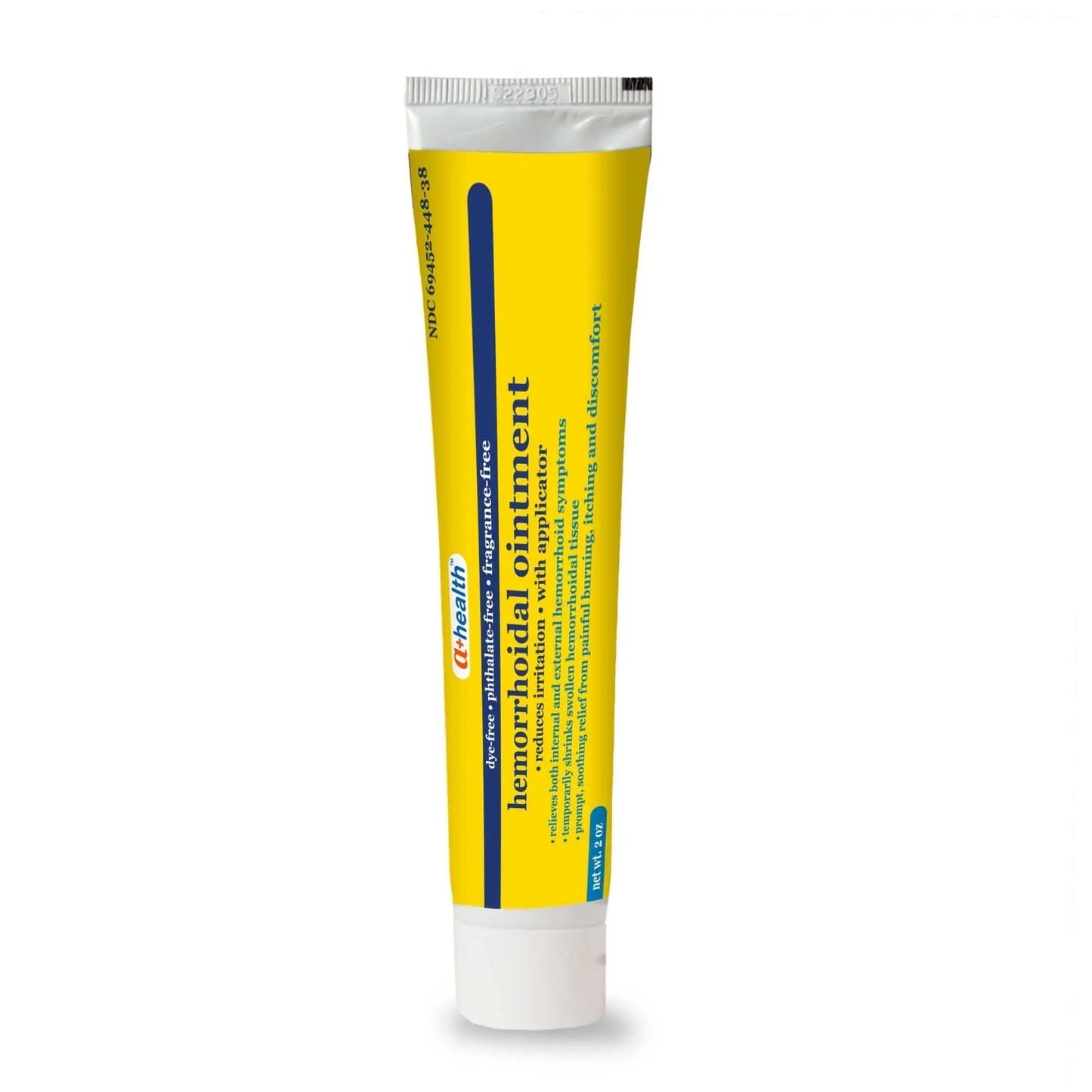 A+Health Hemorrhoid Treatment, Hemorrhoidal Ointment Relieves Symptoms of Burning, Itching, Discomfort, 2 Ounce Tube with Applicator, Reduces Irritation and Pain Relief - Maple Wellness Supplements