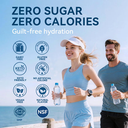 Aibiodi Electrolytes Powder Packets - Sugar Free & Zero Calorie Liquid Daily IV Drink Mix - Instant Hydration & Energy Supplement with 6 Electrolytes and 5 Vitamins - Maple Wellness Supplements