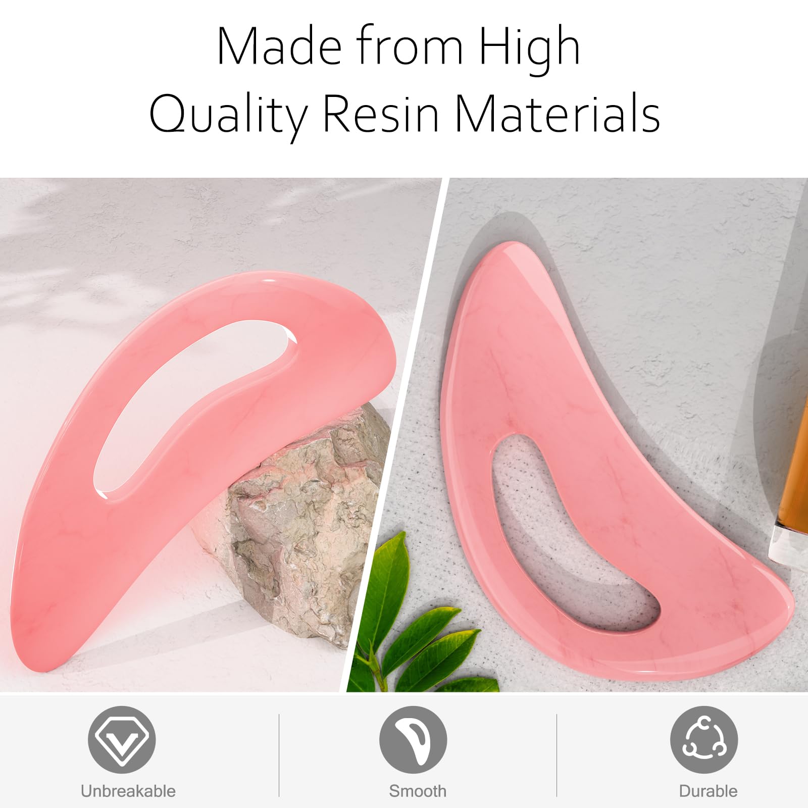 AICNLY Large Gua Sha Massage Tool, Lymphatic Drainage Massager, Muscle Scraping Massage Tools, Body Sculpting Anti Cellulite Tools for Man and Women (Pink) - Maple Wellness Supplements