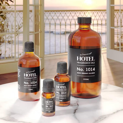 AirScent Hotel Diffuser Oil No. 1014 - The Iconic 5-Star Hotel Coastal Blend - Lemon Bergamot Sea Breeze - Fragrance Oil for Ultrasonic and Waterless Diffusers and Crafting - 500 mL - Maple Wellness Supplements