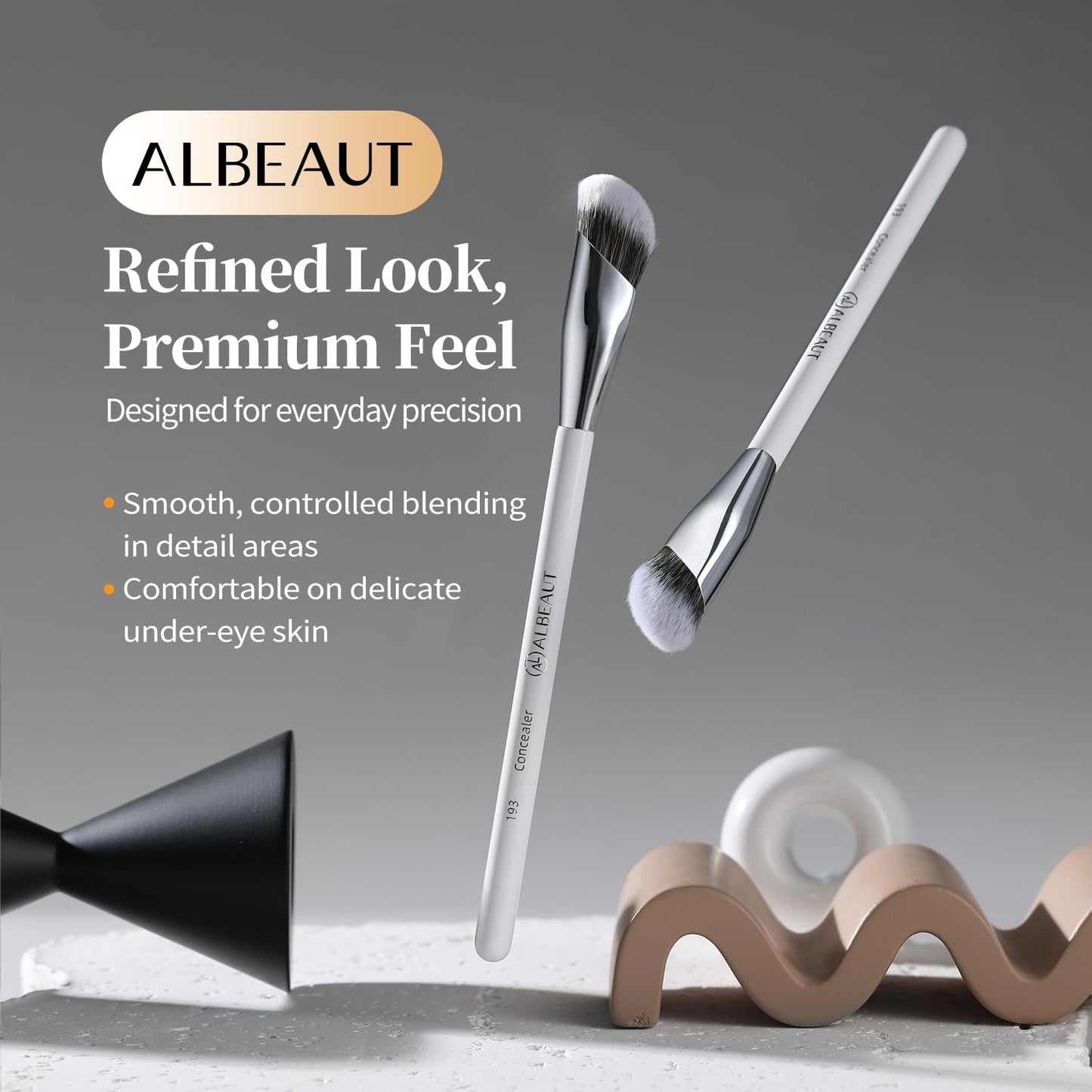Albeaut Concealer Brush, Angled Under Eye Makeup Small Foundation Precision Face Blending Brush (193 concealer brush) - Maple Wellness Supplements