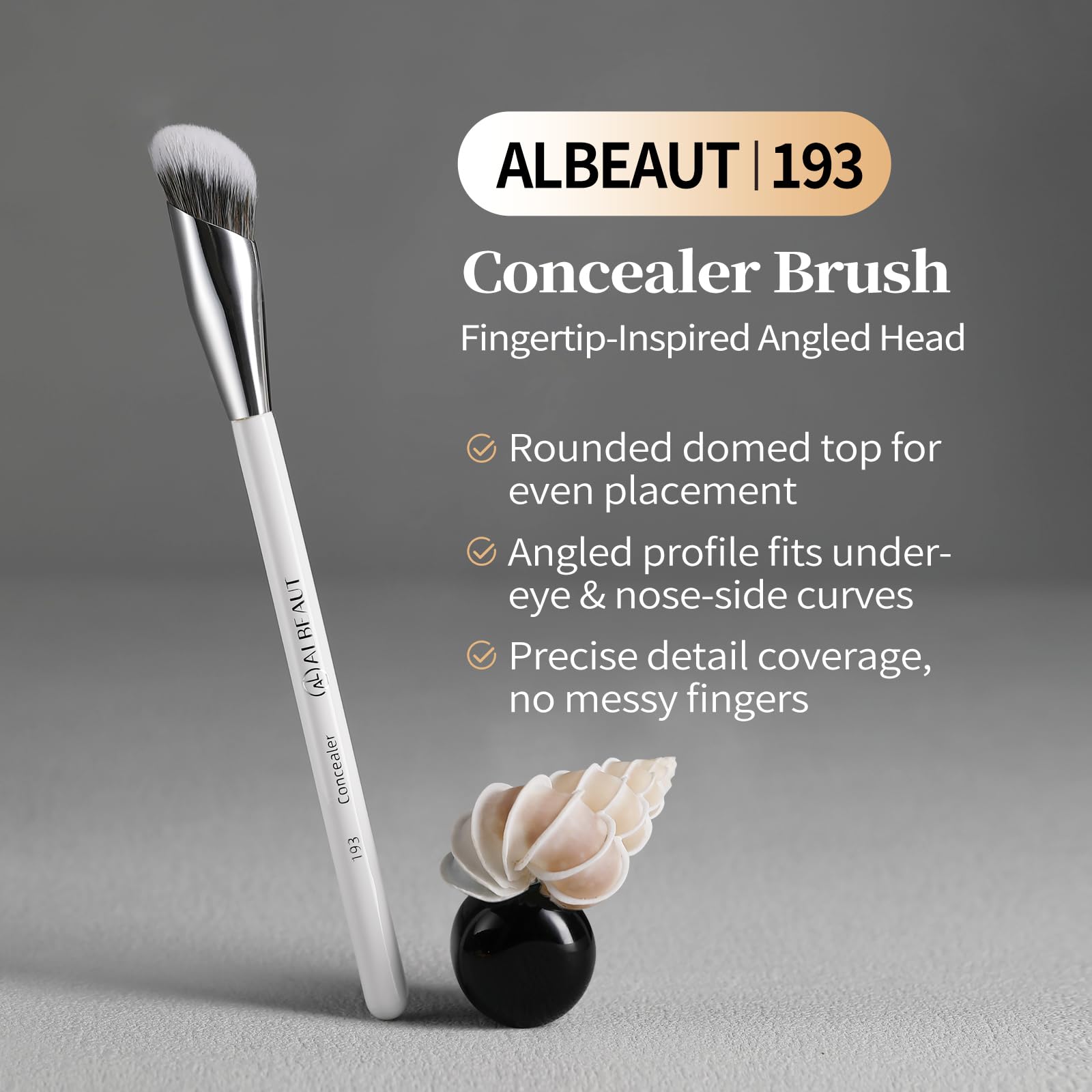 Albeaut Concealer Brush, Angled Under Eye Makeup Small Foundation Precision Face Blending Brush (193 concealer brush) - Maple Wellness Supplements