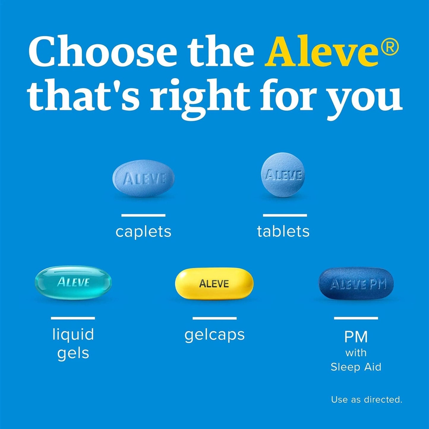 Aleve Caplets, Naproxen Sodium 220 mg (NSAID), Pain Reliever/Fever Reducer, 1 Orthopedic Surgeon Recommended, 270 Count - Maple Wellness Supplements