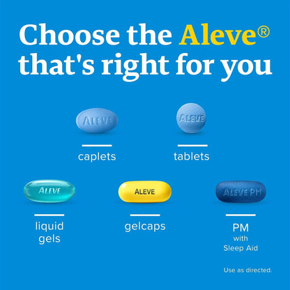 Aleve Caplets, Naproxen Sodium 220 mg (NSAID), Pain Reliever/Fever Reducer, 1 Orthopedic Surgeon Recommended, 270 Count - Maple Wellness Supplements