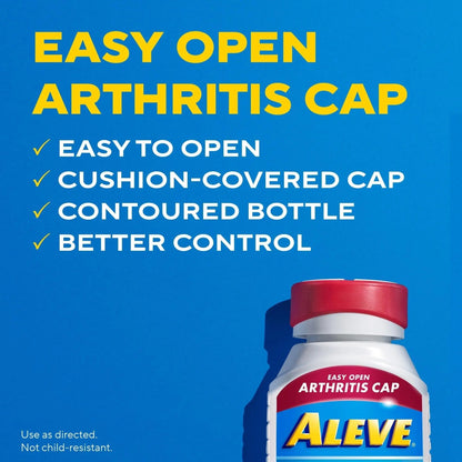 Aleve Gelcaps with Easy Open Arthritis Cap, Naproxen Sodium, Medication for Arthritis Pain, 160 Count - Maple Wellness Supplements
