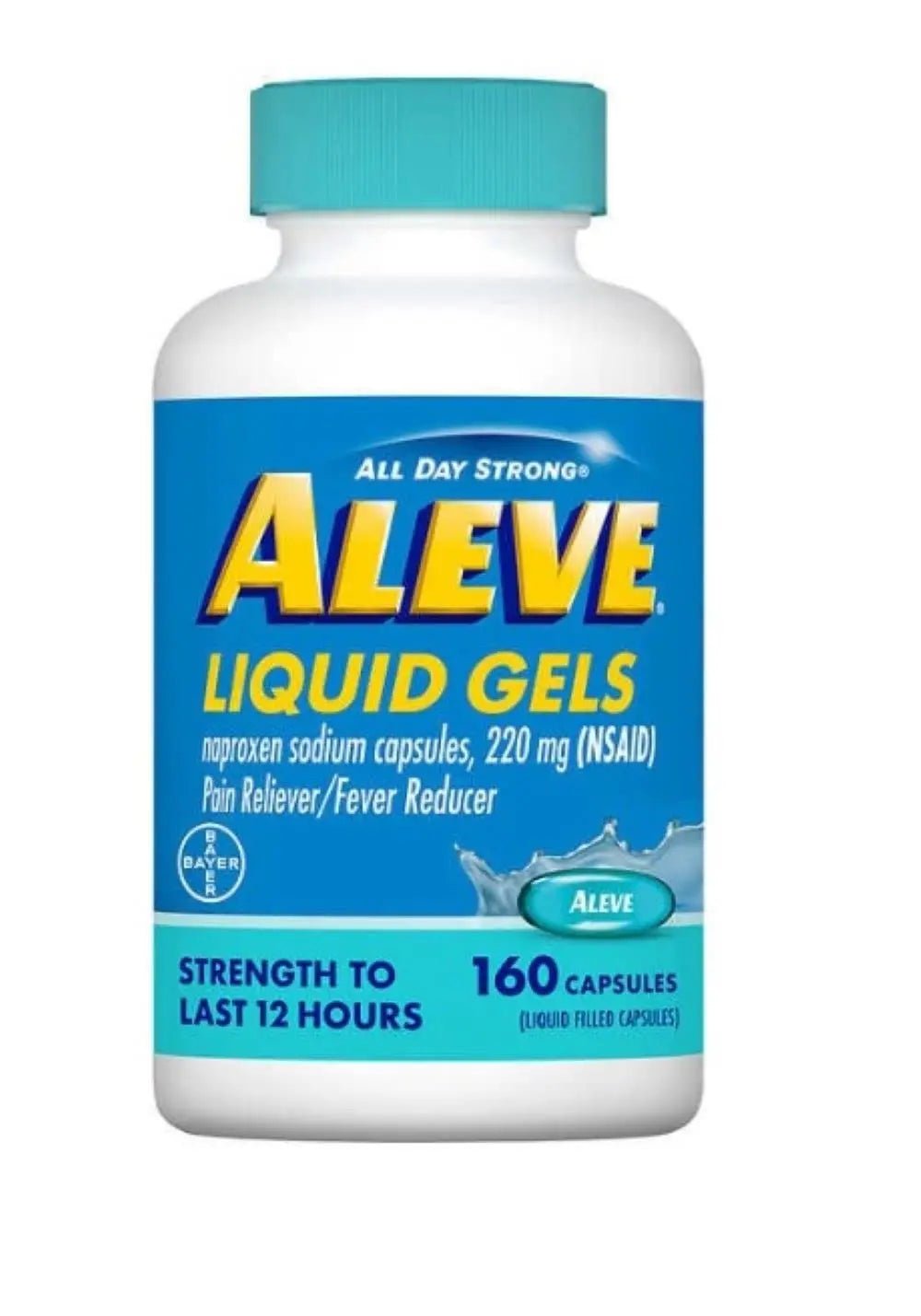 Aleve Liquid Gels Naproxen Sodium Capsules, 220 mg (NSAID) Pain Reliever/Fever Reducer - Maple Wellness Supplements