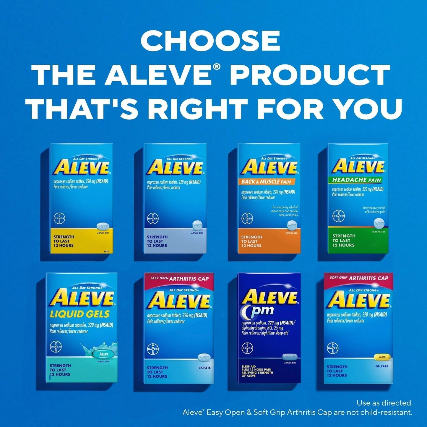 Aleve Pain Relief Naproxen Sodium Caplets ‐ 24 Count - Maple Wellness Supplements