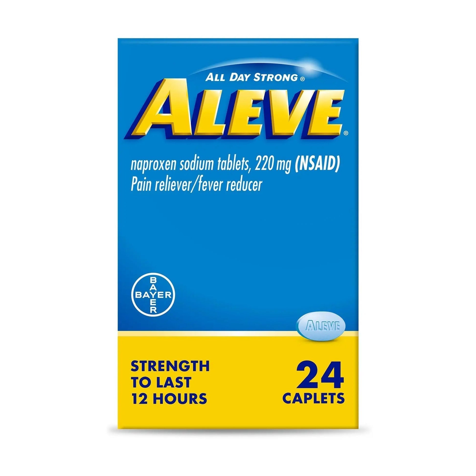 Aleve Pain Relief Naproxen Sodium Caplets ‐ 24 Count - Maple Wellness Supplements