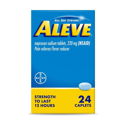 Aleve Pain Relief Naproxen Sodium Caplets ‐ 24 Count - Maple Wellness Supplements