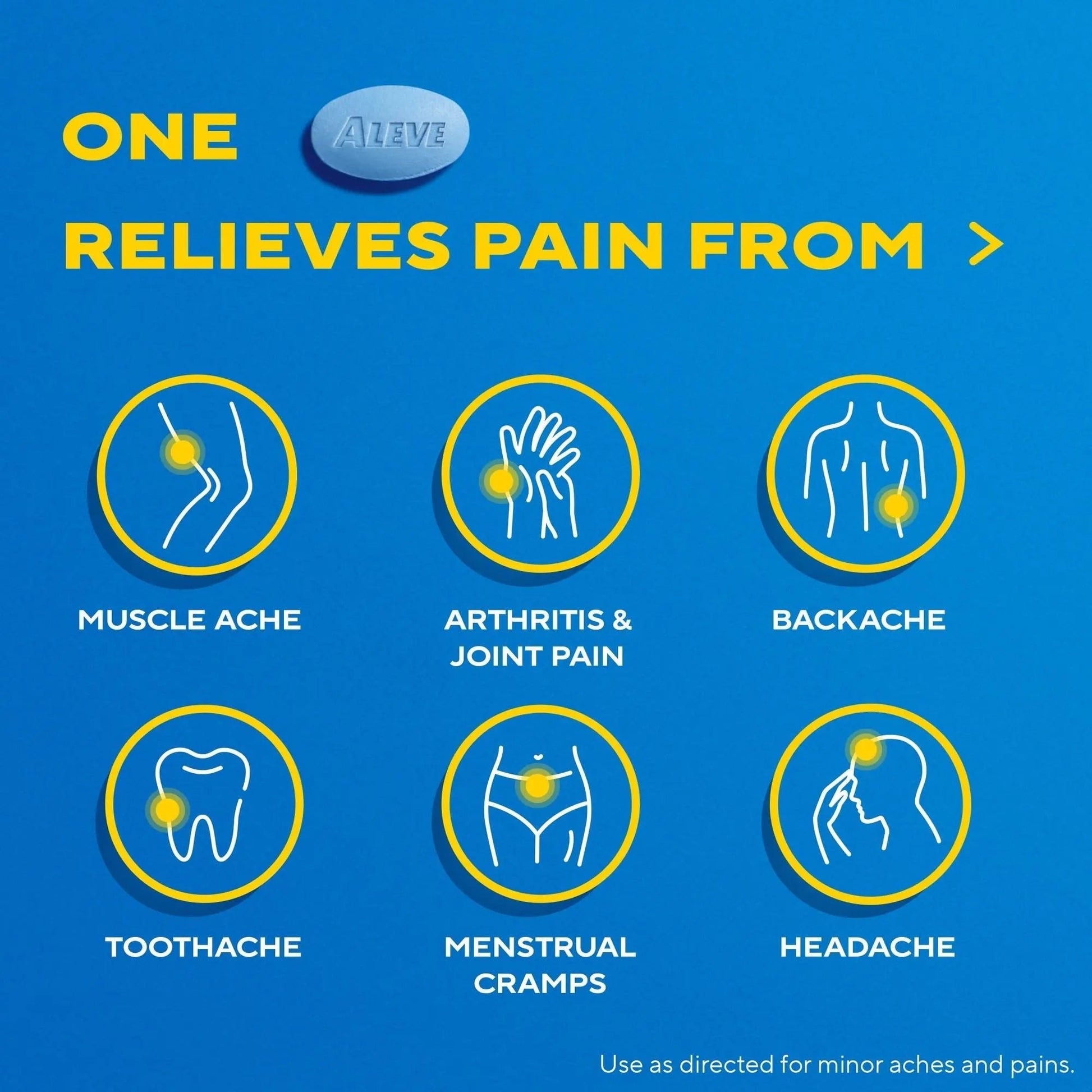 Aleve Pain Relief Naproxen Sodium Caplets ‐ 50 Count - Maple Wellness Supplements