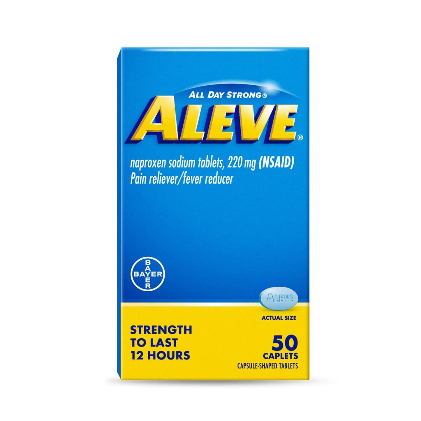 Aleve Pain Relief Naproxen Sodium Caplets ‐ 50 Count - Maple Wellness Supplements