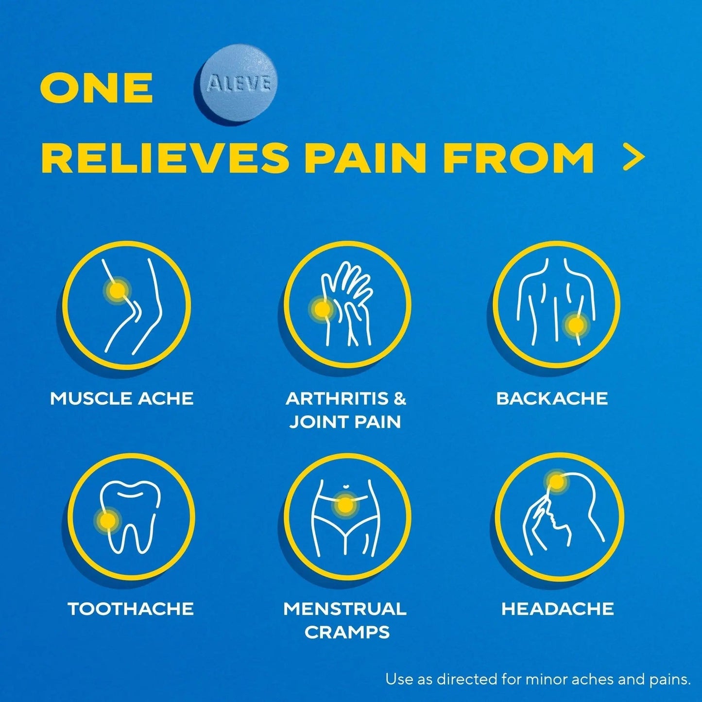 Aleve Pain Reliever & Fever Reducer Tablets, Naproxen Sodium, Headache, Back and Body Pain Relief Medicine, 270 Count - Maple Wellness Supplements