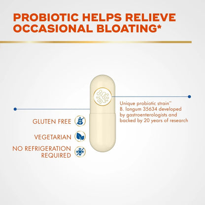 Align Probiotic Bloating Relief + Food Digestion, Probiotics for Women and Men, 1 Doctor Recommended Brand‡, Promotes Digestive Health and Helps Support the Metabolism of Food*, 28 Capsules - Maple Wellness Supplements