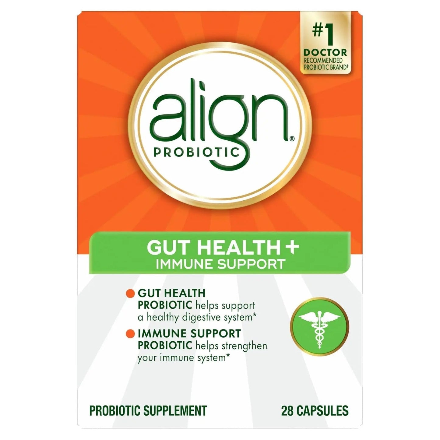Align Probiotic, Gut Health + Immune Support Probiotic, Probiotics for Women and Men, Probiotics for Digestive Health and Immune Health, 1 Doctor Recommended Brand‡, 28 Capsules - Maple Wellness Supplements