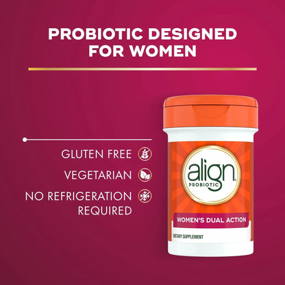 Align Probiotic, Womens Dual Action, Vaginal Probiotics for Women, Womens Probiotic for Vaginal Health Support, with Probiotics for Digestive Health, 28 Probiotic Capsules - Maple Wellness Supplements