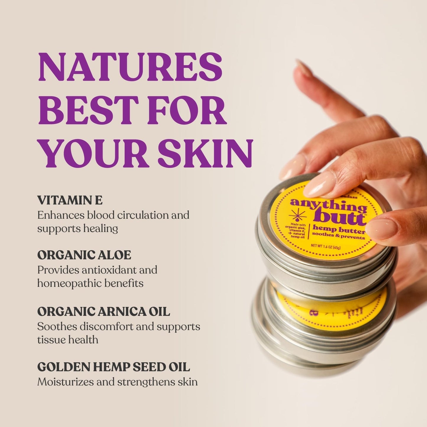 All-Natural Hemorrhoid Cream, Herbal Balm, Soothes Itching & Discomfort - Itch Hemorrhoid Soother Moisturizes for Itching, Rashes, Dryness, and Chafing - Maple Wellness Supplements