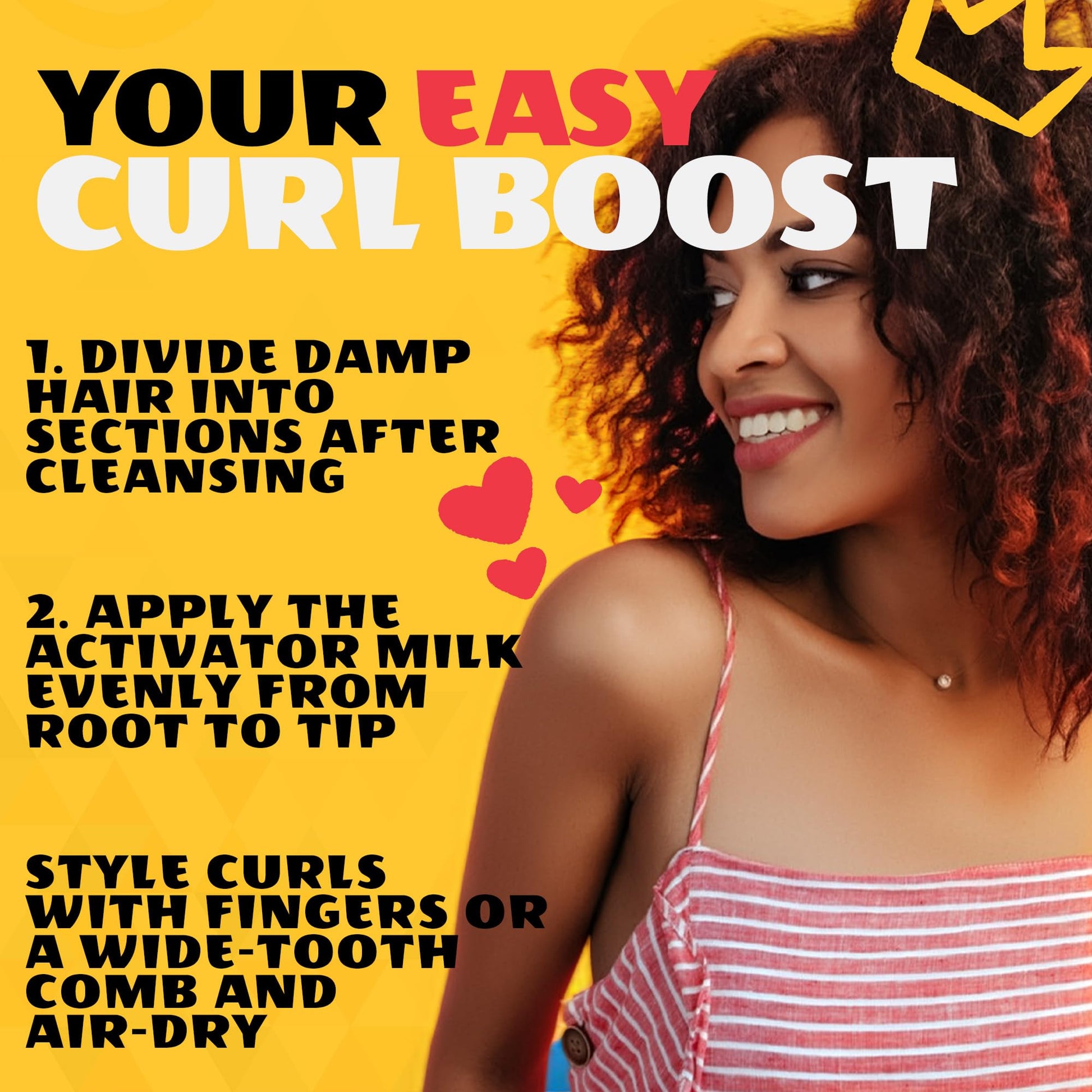 AllDay Locks Classic Easy Care Curl Activator - Activator Product for Curly Hair, Defines & Moisturizes Strands, Milky Cream Product for Men and Women, Easy Curling and Styling - 7.7 oz Bottle - Maple Wellness Supplements