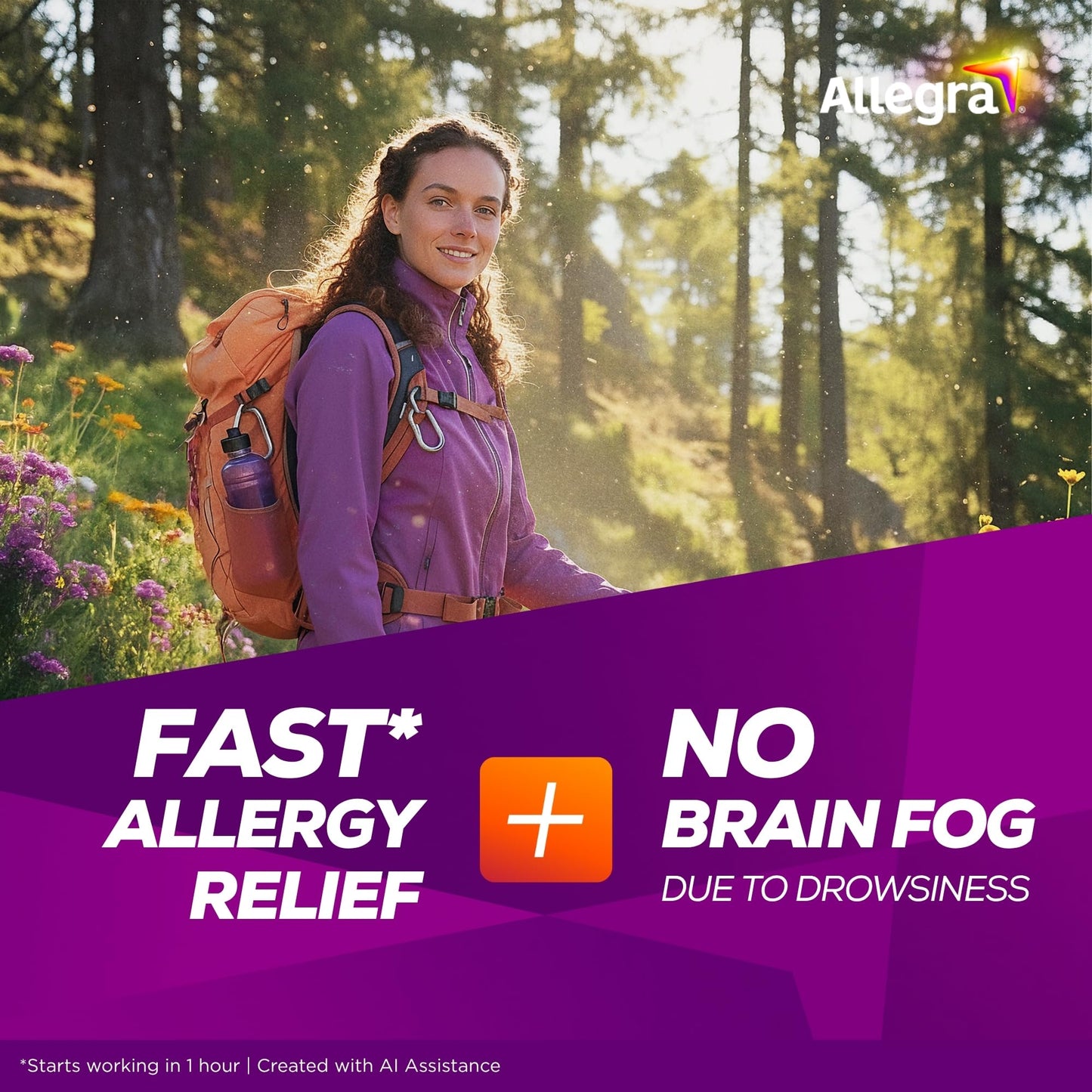 Allegra Children's 12-Hour Allergy Relief Liquid, Non-Drowsy Indoor and Outdoor Allergy Medicine, 30 mg Fexofenadine HCI Antihistamine for Kids, Berry Flavor, 8 oz - Maple Wellness Supplements