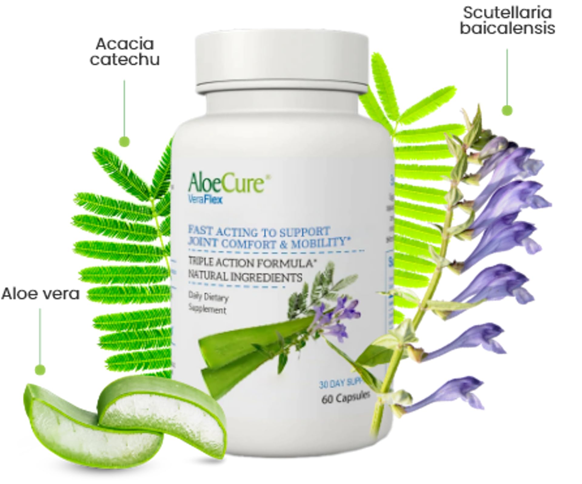 AloeCure VeraFlex Natural Joint Support Supplement with USDA Organic Aloe Vera - Maple Wellness Supplements