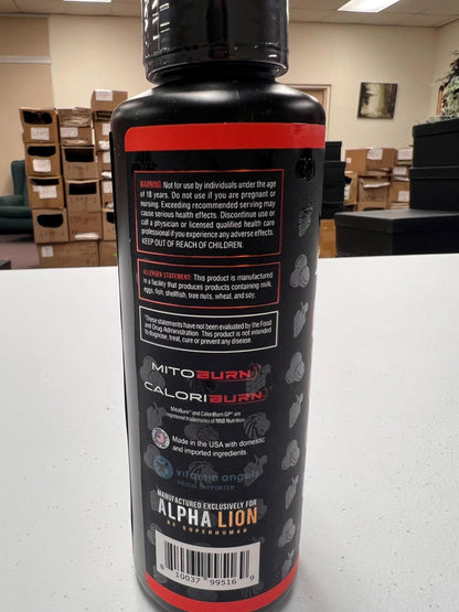 ALPHA LION Burn2O L-Carnitine Liquid 2000mg – Stim Free Super Thermogenic Fat Burner with MitoBurn® & CaloriBurn GP®, Metabolism Booster, Zero Calorie - Maple Wellness Supplements
