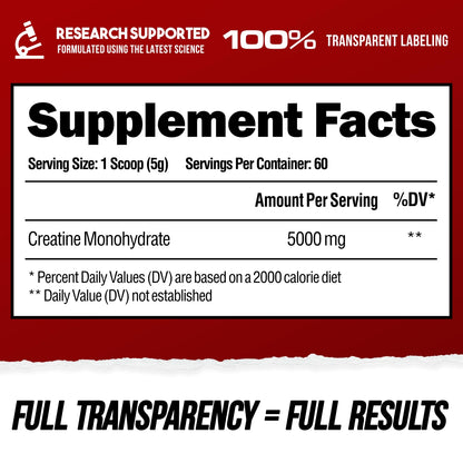ALPHA LION Creatine Monohydrate Powder, 5000mg Per Serving (5g), Supports Muscle Strength, Power, Athletic Performance, Pure Creatina Monohydrata - Maple Wellness Supplements