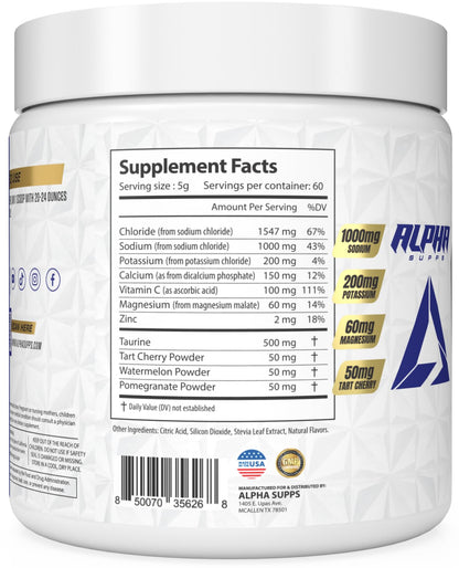 Alpha Lytes - Electrolyte Powder Daily Hydration Drink Mix - Sugar-Free, Zero Calorie Instant Formula with Trace Minerals and Antioxidants - Maple Wellness Supplements