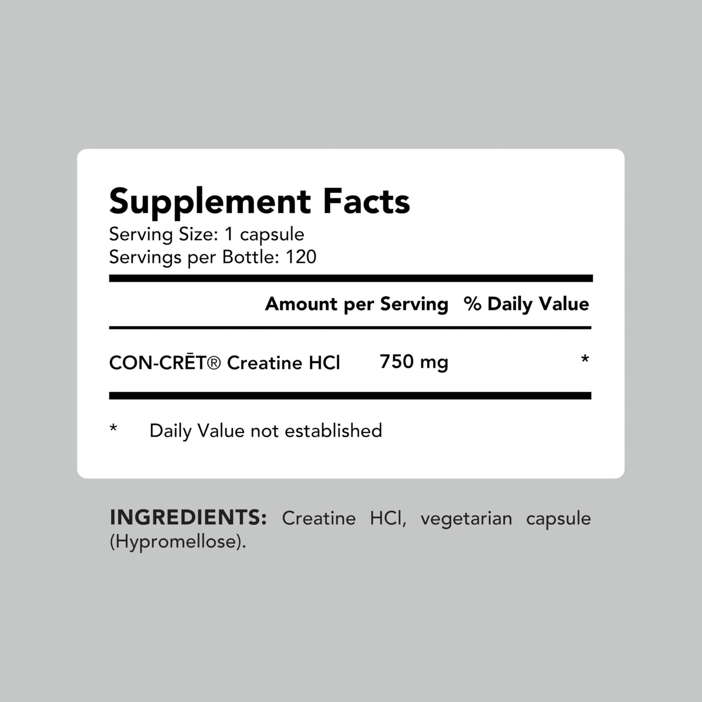 AMANDEAN Creatine HCl Pills. American Made CON-CRET. 120 Capsules. 7X Concentrated. No Bloat. Muscle, Energy, Cognitive, Recovery Support for Men & Women. Gluten Free, Non-GMO. - Maple Wellness Supplements