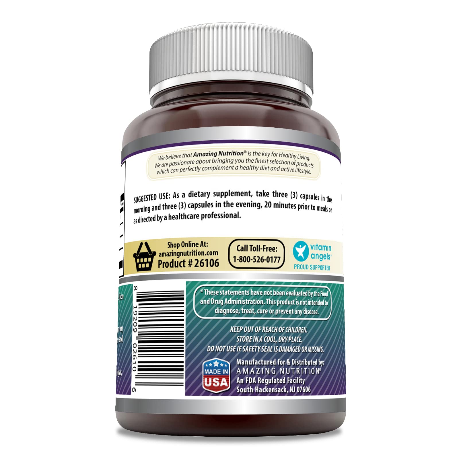 Amazing Formulas Advanced Collagen Supplement | Collagen Type I, II & III with Vitamin C & Hyaluronic | 1600 Mg Per Serving | 90 Capsules | Non-GMO | Gluten-Free | Made in USA - Maple Wellness Supplements