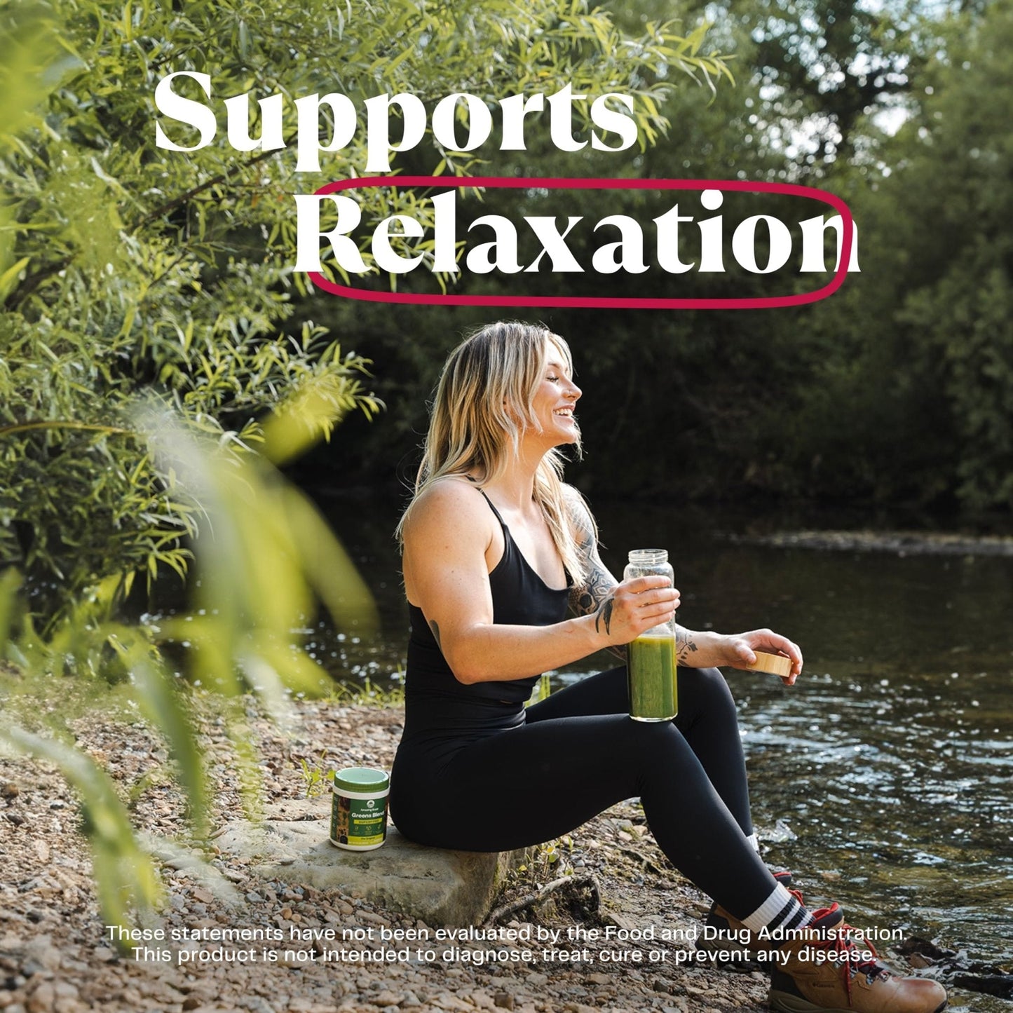 Amazing Grass Greens Blend Mood: Super Greens Powder Smoothie Mix for Mood, Relaxat - Maple Wellness Supplements