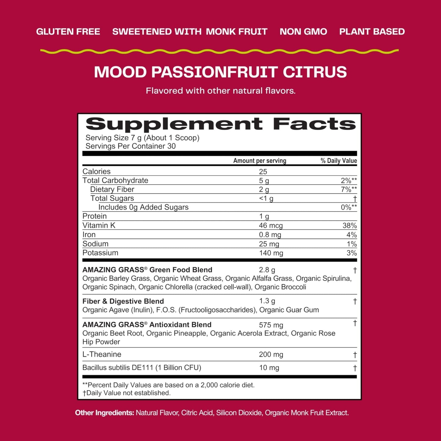 Amazing Grass Greens Blend Mood: Super Greens Powder Smoothie Mix for Mood, Relaxat - Maple Wellness Supplements