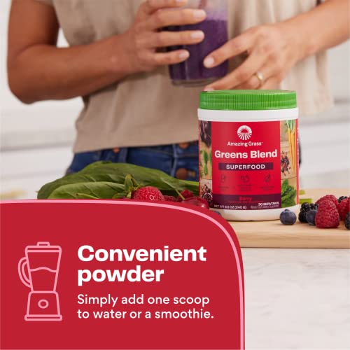 Amazing Grass Greens Blend Superfood: Super Greens Powder Smoothie Mix with Organic - Maple Wellness Supplements