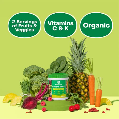 Amazing Grass Greens Blend Superfood: Super Greens Powder Smoothie Mix with Organic - Maple Wellness Supplements