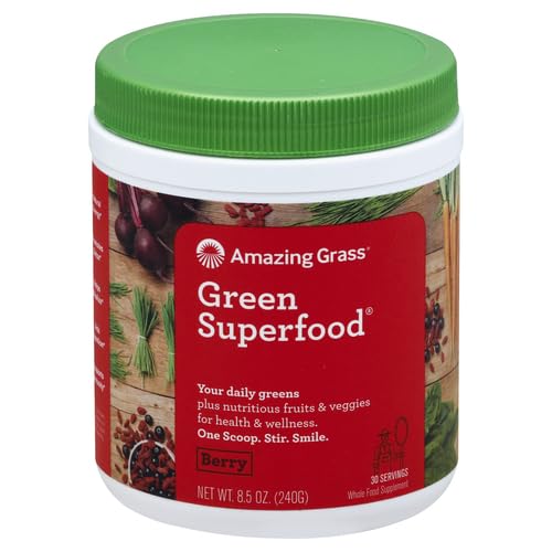 Amazing Grass Greens Blend Superfood: Super Greens Powder Smoothie Mix with Organic - Maple Wellness Supplements