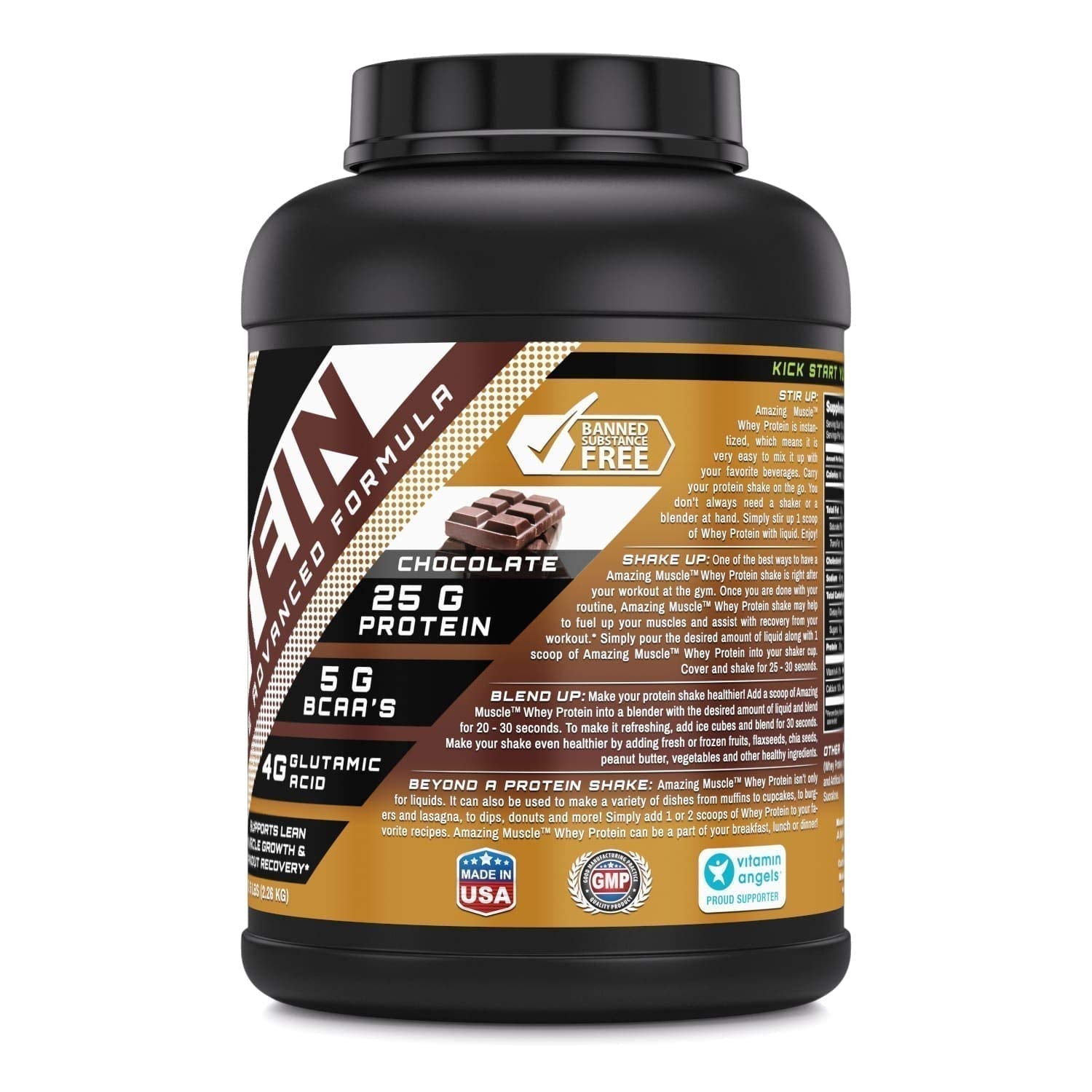 Amazing Muscle 100% Whey Protein Powder *Advanced Formula with Whey Protein - Maple Wellness Supplements