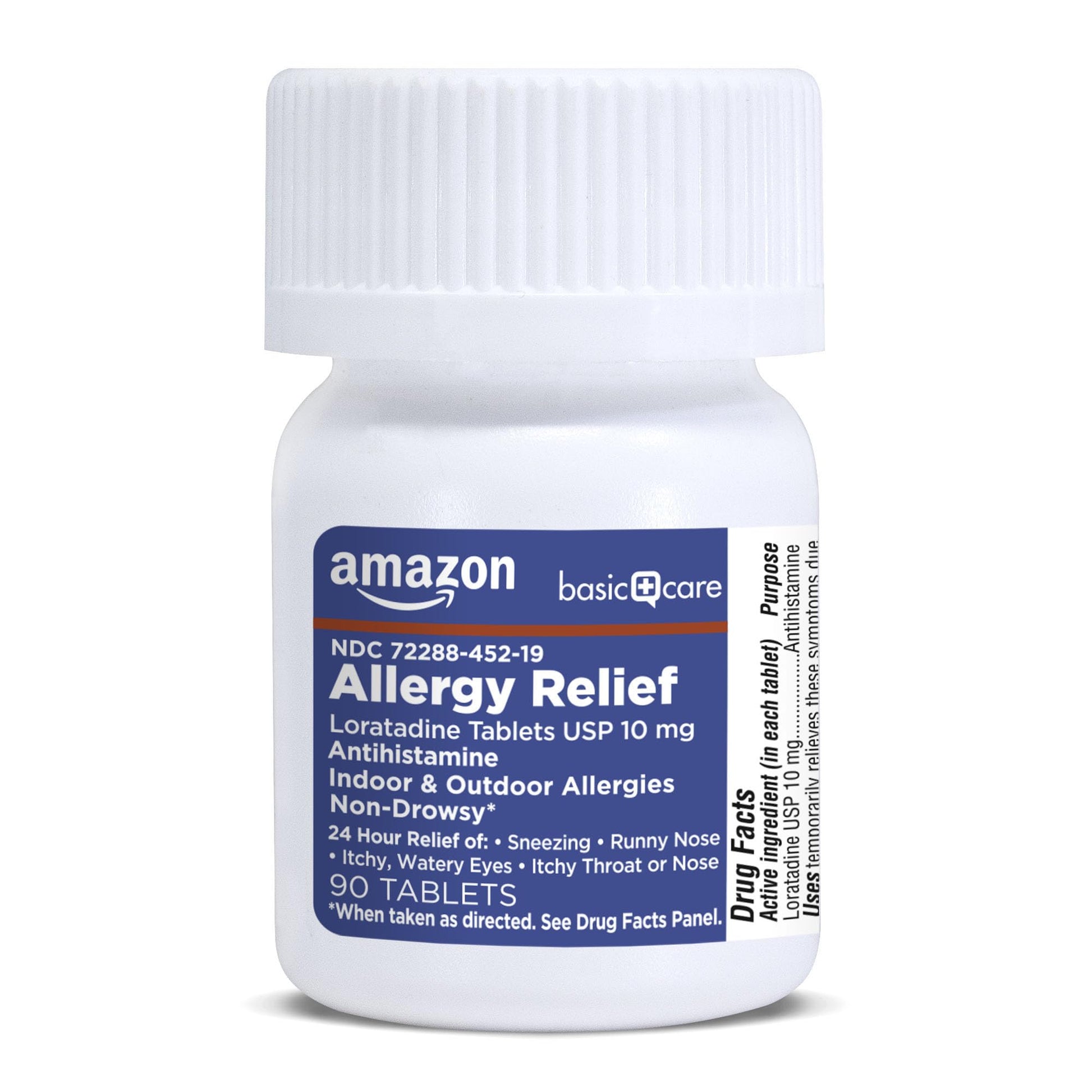 Amazon Basic Care Allergy Relief Loratadine Tablets 10 mg, 90 Count - Maple Wellness Supplements