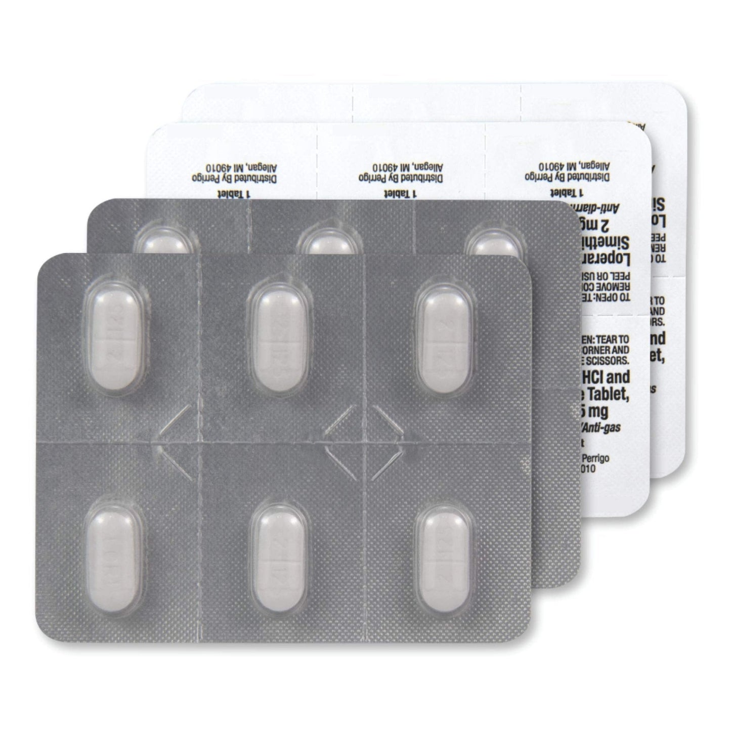Amazon Basic Care Loperamide Hydrochloride 2 mg and Simethicone 125 mg Tablets, Multi-Symptom Relief, Anti-Diarrheal, Bloating and Cramps, Gas Relief, 24 Count - Maple Wellness Supplements