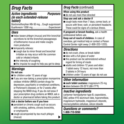 Amazon Basic Care Maximum Strength Mucus DM, Expectorant and Cough Suppressant, Chest Congestion Relief, 12 Hour, 14 Tablets - Maple Wellness Supplements