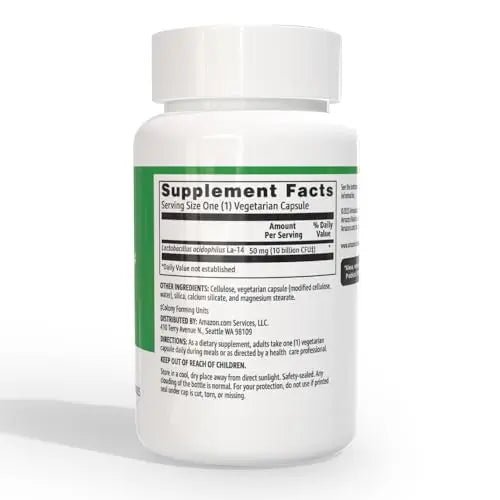 Amazon Basics Daily Probiotic, 10 Billion Active Cultures, Supporting Digestive and Intestinal Health, Capsule, 60 Count, Two Month Supply - Maple Wellness Supplements