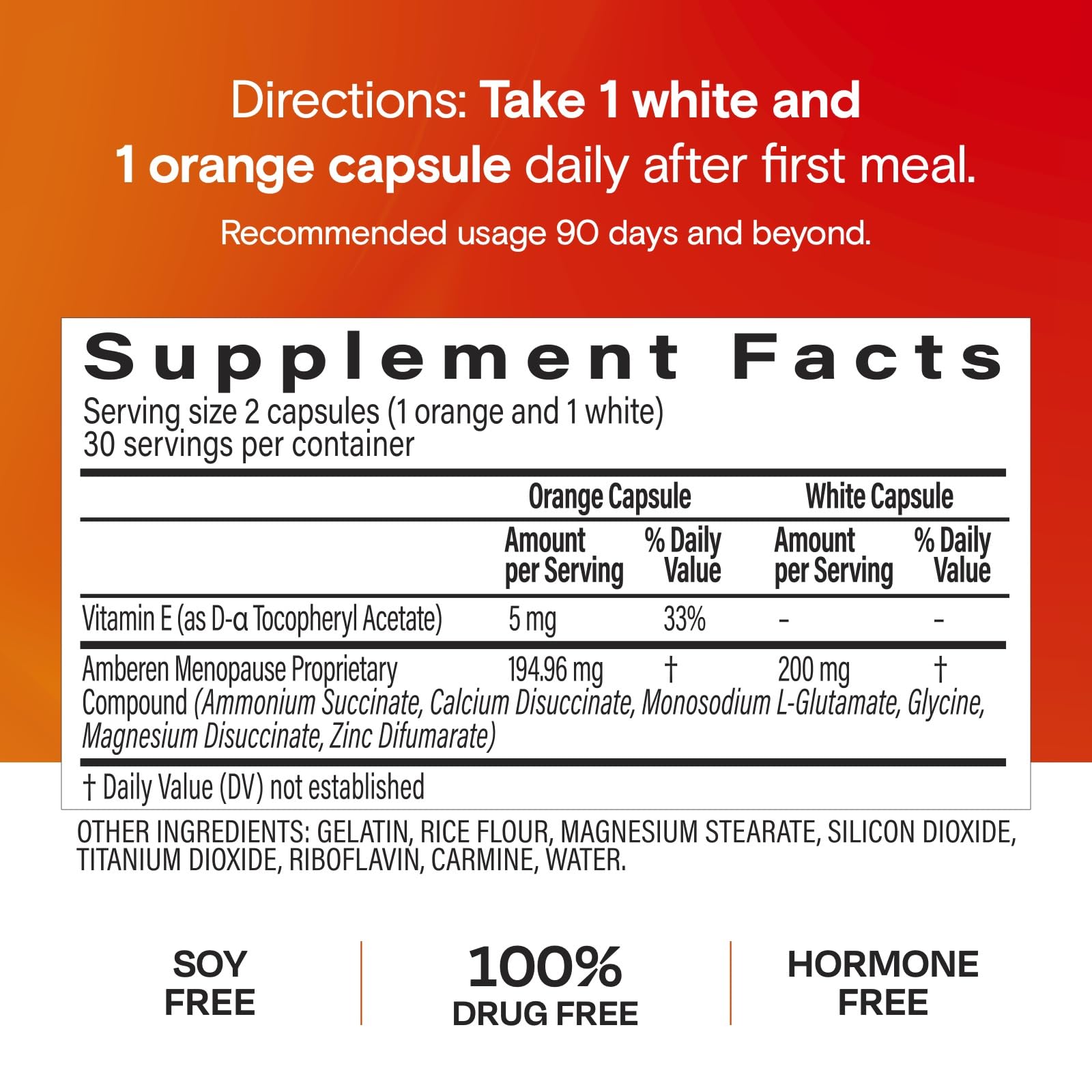 Amberen Menopause Supplement for Women, 60 Capsules, Clinically Proven, Helps Support Hormone Balance, Helps Relieve 12 Menopause Symptoms: Hot Flashes, Night Sweats, Mood Swings and More - Maple Wellness Supplements