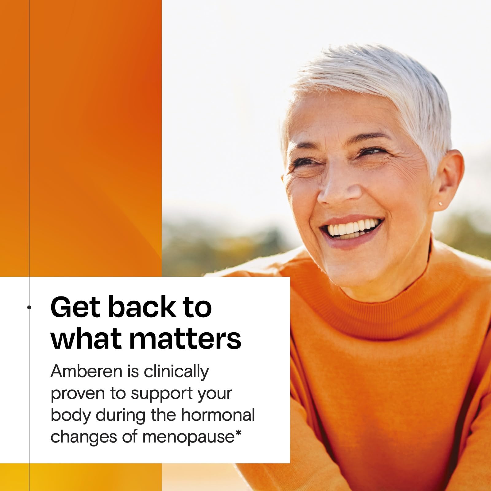 Amberen Menopause Supplement for Women, 60 Capsules, Clinically Proven, Helps Support Hormone Balance, Helps Relieve 12 Menopause Symptoms: Hot Flashes, Night Sweats, Mood Swings and More - Maple Wellness Supplements