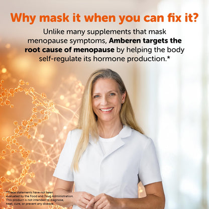 Amberen Menopause Supplement for Women, 60 Gummies, Clinically Proven, Helps Support Hormone Balance, Helps Relieve 12 Menopause Symptoms: Hot Flashes, Night Sweats, Mood Swings and More - Maple Wellness Supplements