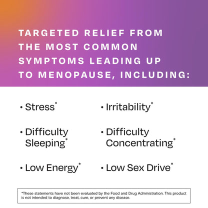 Amberen Perimenopause, Peri-Menopause Multi-Symptom Relief, Vitamin B, Vitamin E & Antioxidants Supplement, Clinically Shown to Help Support Hormone Balance, Hot Flashes & Night Sweats, 60 Count - Maple Wellness Supplements